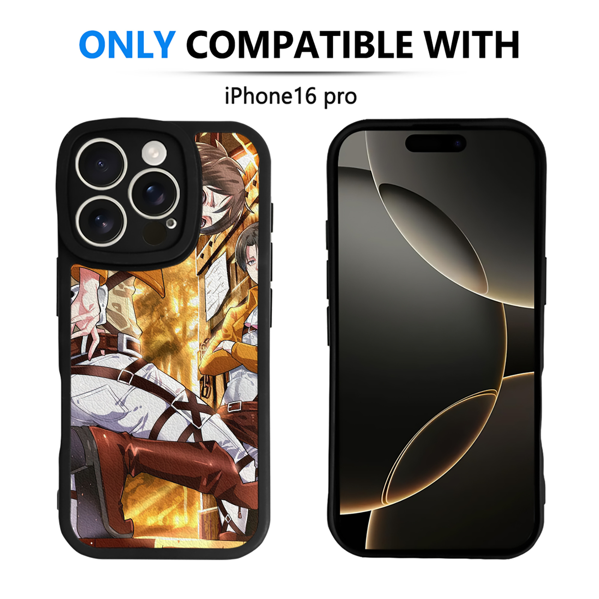 （画像用） 進撃の巨人 Attack on Titan 【iPhone 16シリーズ対応】シリコンスマホケース（レザー調） 材質：シリコン